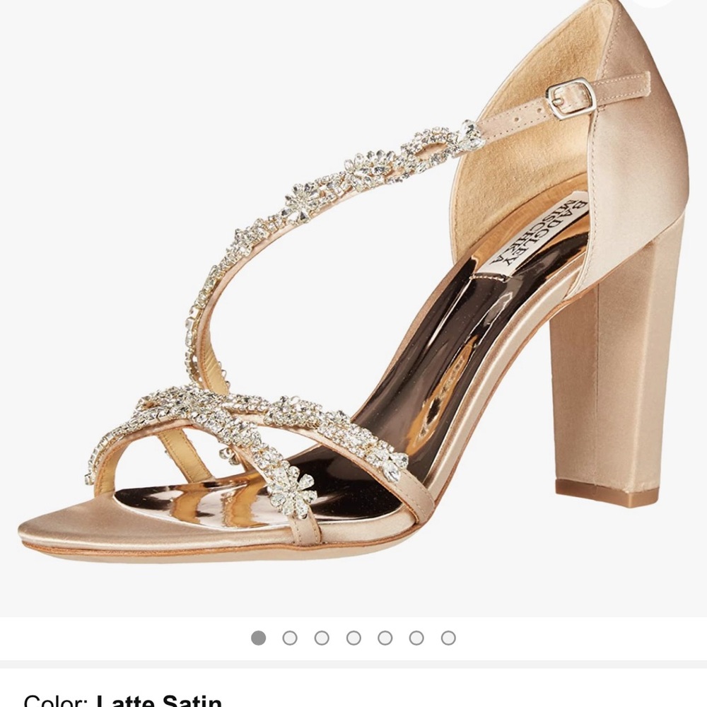 BADGLEY MISCHKA Omega Crystal Embellished Sandal